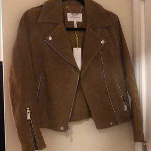 BCBGeneration Suede XS Camel Moto Jacket NWT